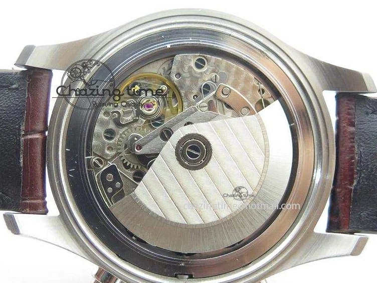 MIROTIME 0504 Pilot Chrono SS 3878 Gray Dial on Brown Leather Strap A Resilient 7395